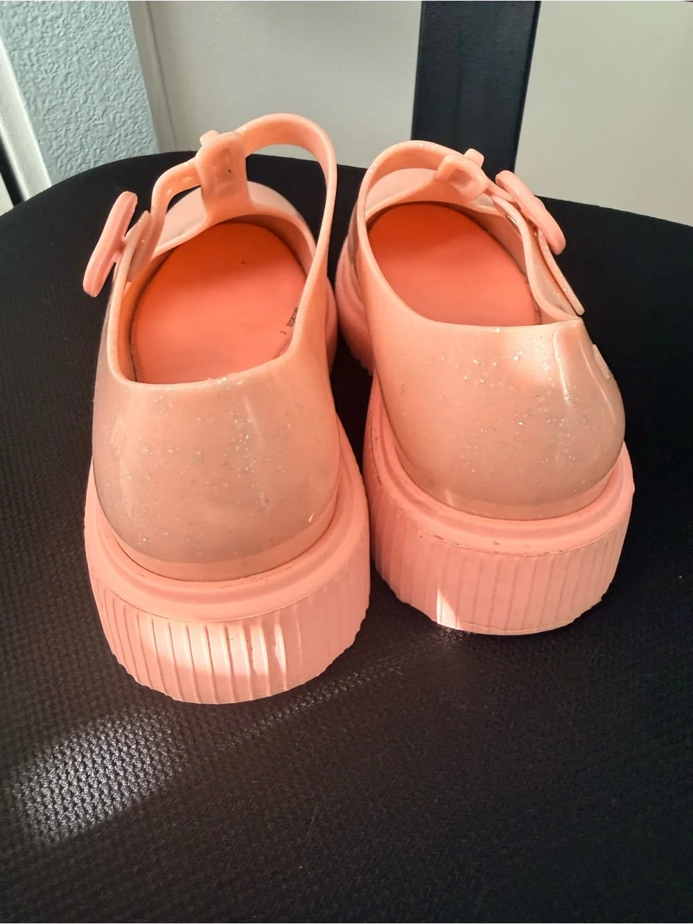 Mini melissa Pink Glitter Kids Mary Jane Shoes